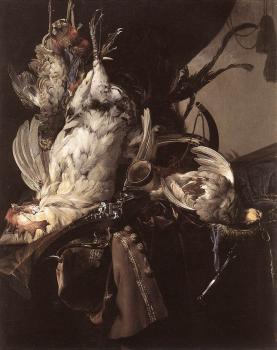 Willem Van Aelst : Still-Life of Dead Birds and Hunting Weapons